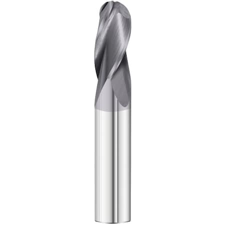Fullerton Tool 3-Flute - 30 Degree Helix - 3300 GP End Mills, TIALN, RH Spiral, Ball, Standard, 1/4 30806